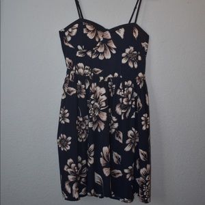 Floral Navy Blue Dress